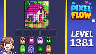 Pixel Flow Level 1381 Solution Walkthrough