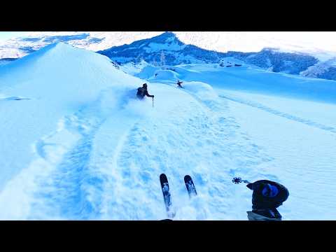 Wahnsinniges Skifahren im Backcountry der Schweizer Alpen!! Tiefschnee, Freeride, unglaubliches G...