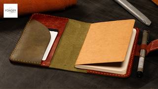 FREE Leather Craft Pattern / Making Handmade Leather Journal Cover