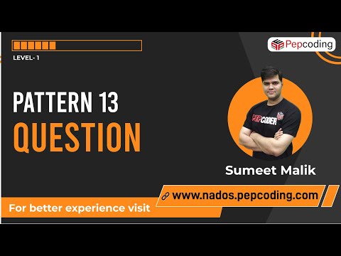 Pattern 13 Question Java Foundation Course
