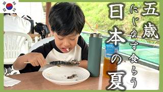 サンリオ好き男子はチェジュ航空に乗って釜山へ、5歳の僕の日本で過ごした夏休み【韓国在住・日韓夫婦・한일부부】