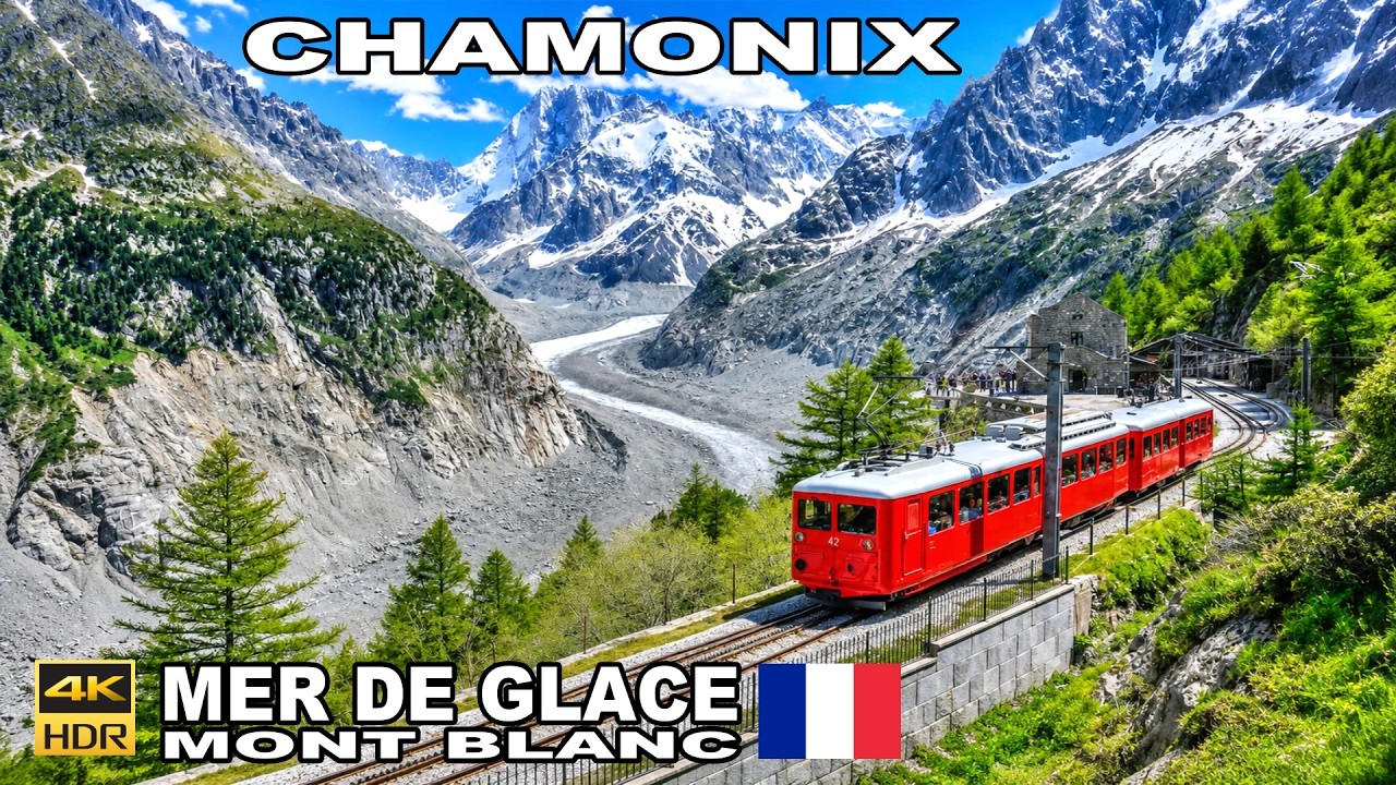 Mer De Glace 🇫🇷 Most Scenic Train Ride | Walk Insde The Ice Cave | Mont Blanc France 4k 60 fps