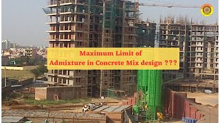 Admixture & Concrete Mix Design | What is Max. Limit as per IS code #civilengineering#vimutti_coe