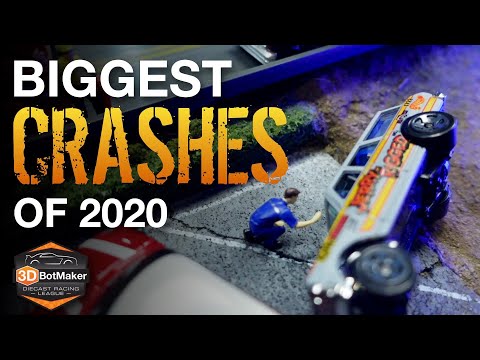 Worst Crashes of 2020 | 3DBotMaker Diecast Car Racing League