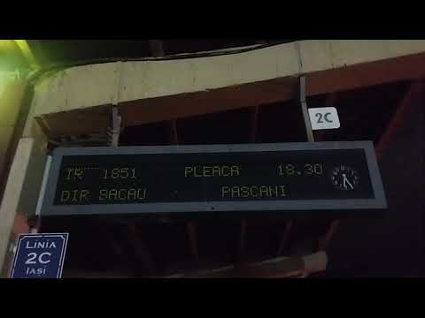 Anunț tren IR 1851 Iași-Bacău  în gara CFR Iași