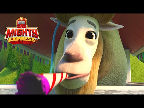 Liza Gives Goaty his Gift 🎁| Mighty Express Clips | Cartoons for Kids