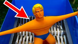 SHREDDING STRETCH ARMSTRONG TOY! AWESOME VIDEO!