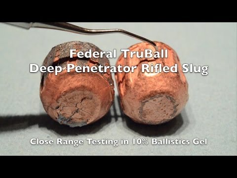 Ammo Test! 12 Gauge Rifled Foster Slug - Federal TruBall Deep Penetrator