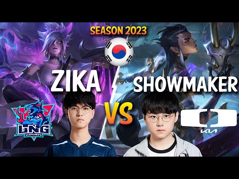 LNG Zika vs DK Showmaker - Zika RIVEN vs Showmaker YONE Top - Patch 13.23 KR Ranked