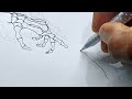 How to draw a skeleton hand with a Hand || Skeleton Drawing
