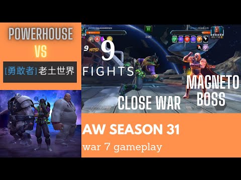 AW S31 war 7 path 9 and boss fights| Marvel contest of champions