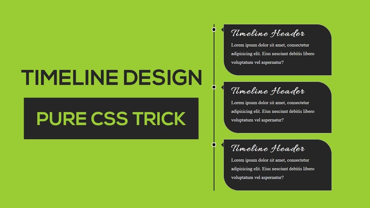 Create a simple timeline using html and css | Simple CSS Tricks
