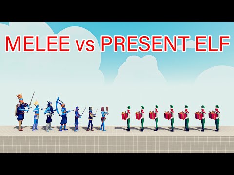 MELEE Team vs PRESENT ELF Team - Totally Accurate Battle Simulator TABS
