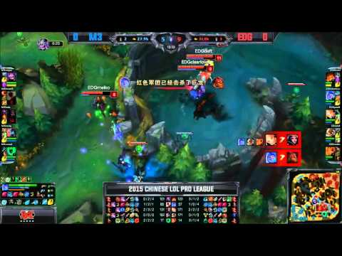 M3 vs EDG Game 1 Highlights ( Master3 vs Edward Gaming) - 2015 LPL Spring W4D1