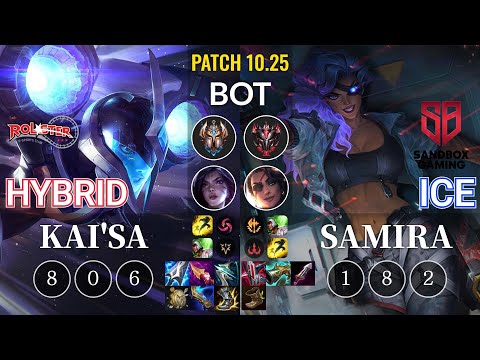 KT HyBriD Kai'Sa vs SB.A Ice Samira Bot - KR Patch 10.25