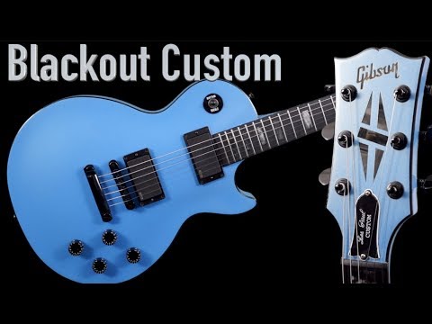 Traditionalists HATE this Guitar! | 2018 Gibson Les Paul Custom Chambered Blackout M2M Blue Prism Video