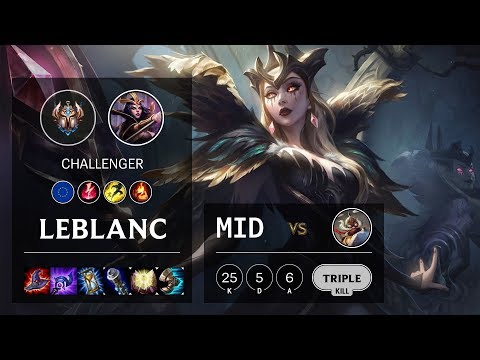LeBlanc Mid vs Corki - EUW Challenger Patch 10.11