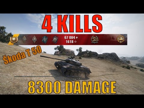 World of Tanks - Škoda T 50  - 4 Kills - 8300 Damage