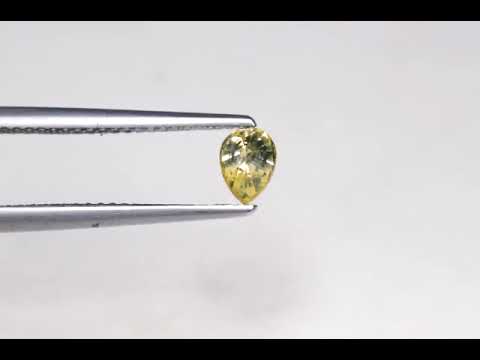0.40cts Greenish Yellow Pear Natural Loose Diamond T TAJ 01