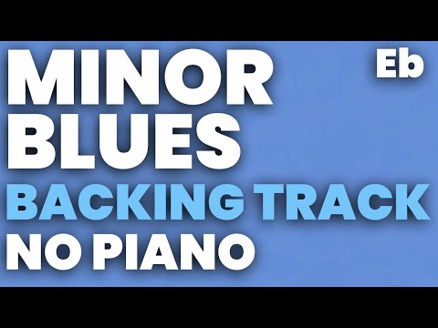 Minor Blues in Eb Backing Track Swing 120 bpm Brushes - NO PIANO