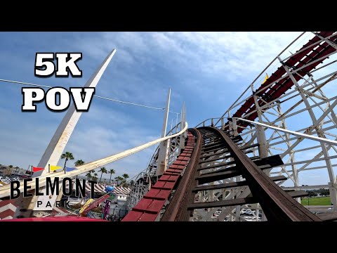 Front row point of view footage of Giant Dipper
