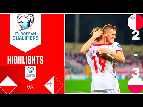 Polska Malta (3-2) Skrót Meczu | World Cup Qualifiers | Gol Zielińskiego | Malta Poland Highlights 