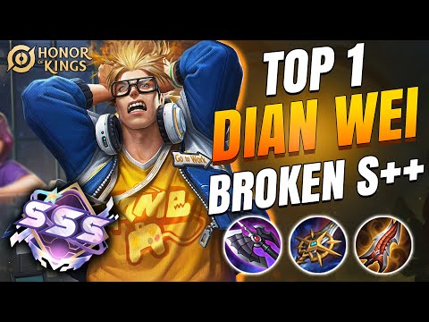 TOP 1 DIAN WEI 💀 UNSTOPPABLE MONSTER | 1v5 Like a BEAST | Honor of Kings