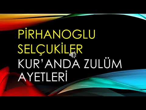 KUR'ANDA ZULÜM AYETLERİ