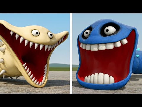 NEW ROBLOX HUNGRY SNAKE PHASE 2 VS HUNGRY WORM PHASE 2! Who’s Stronger in Garry’s Mod?