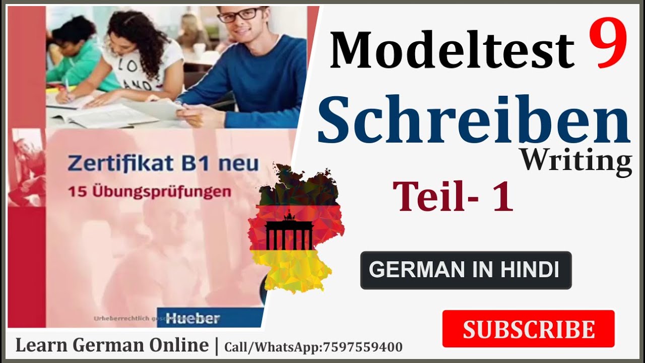 Zertifikat B1 Modellsatz | Modelltest-9 | Schreiben Teil-3 | German Writing Exam | Goethe Zertifikat