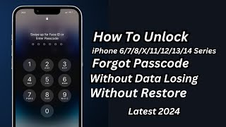 2024 ! Quick Unlock iPhone 6/7/8/X/11/12/13/14 Series Forgot Passcode Without iTunes Or Data Losing
