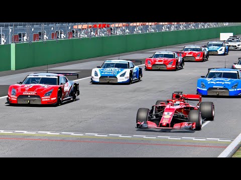 Ferrari F1 2018 vs Nissan GT-R SGT GT500  - Monza