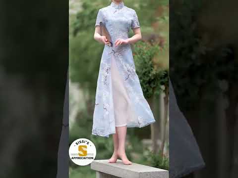 Exotic outfits.Beautiful cheongsam appreciation.Oriental style clothing #584.  #shorts