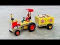 How To Make A Mini Matchbox Tractor With Trolley At Home