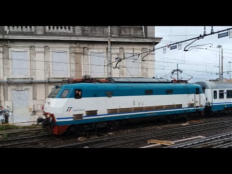 E.444R-016 + CARROZZE UIC-X ICN MANOVRA STAZIONE DI MILANO CENTRALE