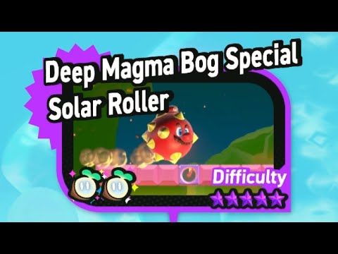 Deep Magma Bog Special Solar Roller 100% All Coins and Wonder Seeds Super Mario Bros Wonder