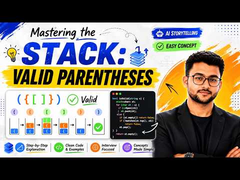 Valid Parentheses Using Stack Most Asked Coding Interview Question