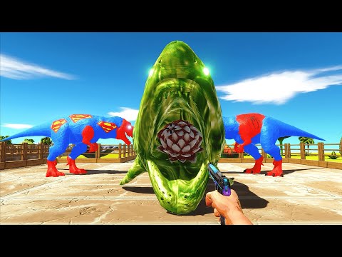 DEATH RUN OASIS vs TOXIC MUTANT MEGALODON - Animal Revolt Battle Simulator