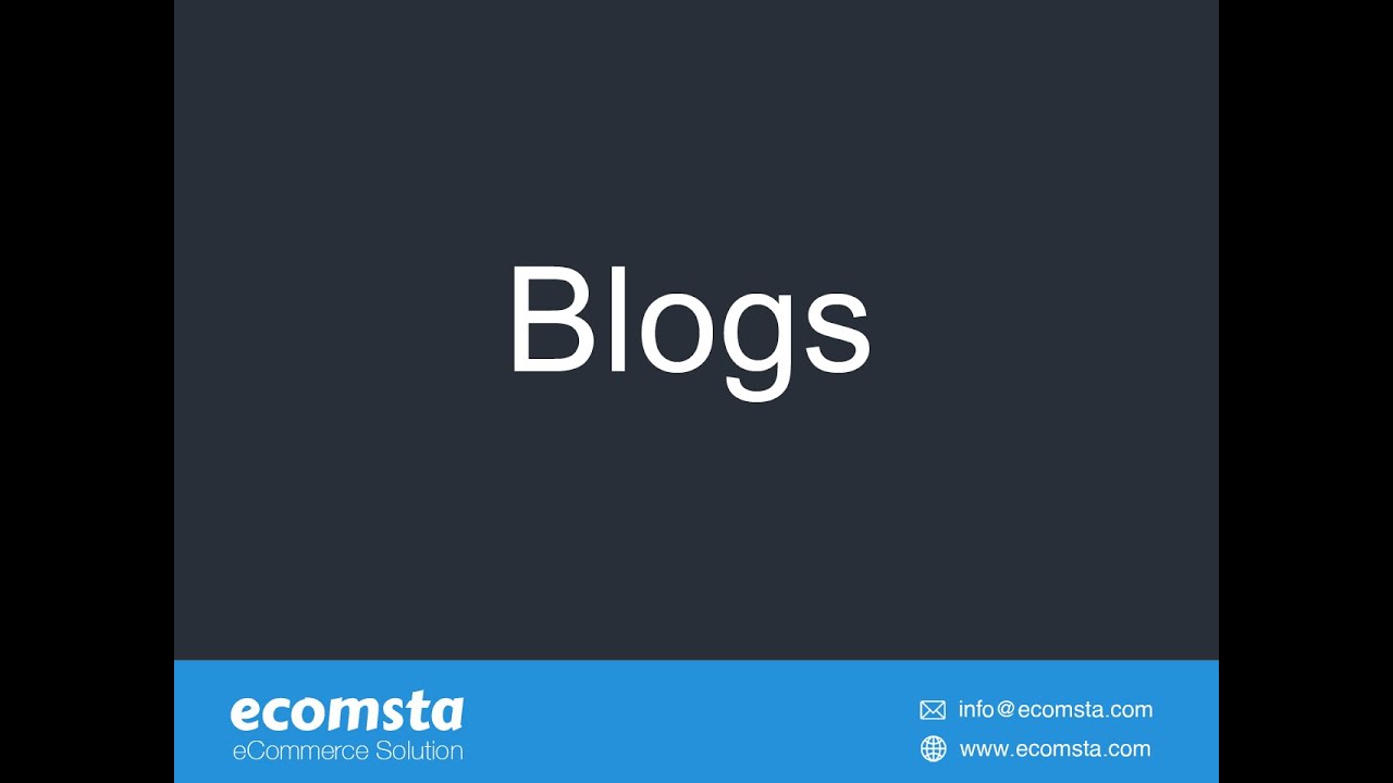 How to manage blogs in eComsta?