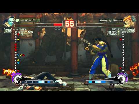 USF4 PC: AvatarK (Adon) vs Artem100484 (Claw) - How to block against Vega