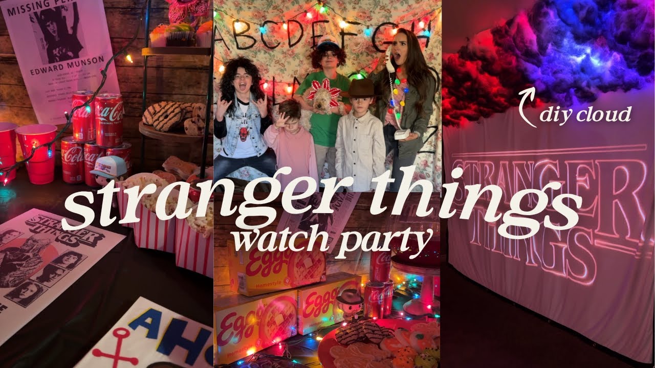 Stranger Things 5 Watch Party | DIY Stranger Things Cloud | Stranger Things Halloween Party