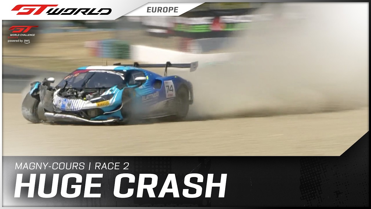 Huge crash brings out red flag at Magny-Cours (driver okay)