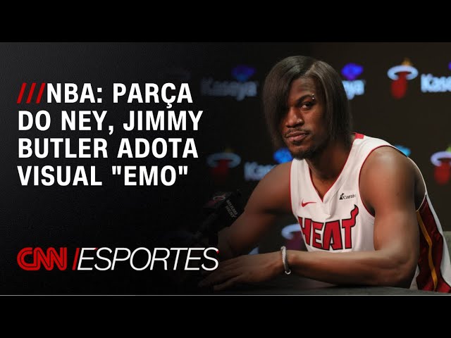 NBA: Parça de Neymar, Jimmy Butler adota visual "emo" durante media day do Miami Heat | CNN Esportes