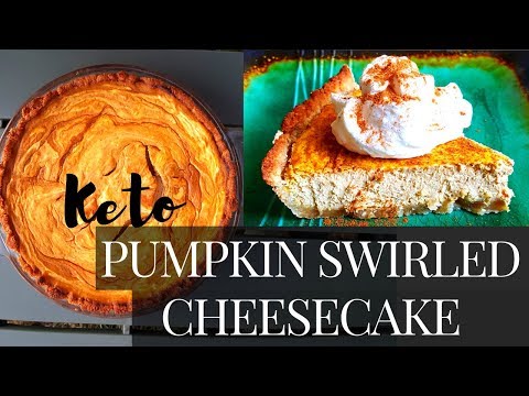 Keto Thanksgiving | PUMPKIN SWIRL CHEESECAKE RECIPE | Low Carb Gluten Free Desserts