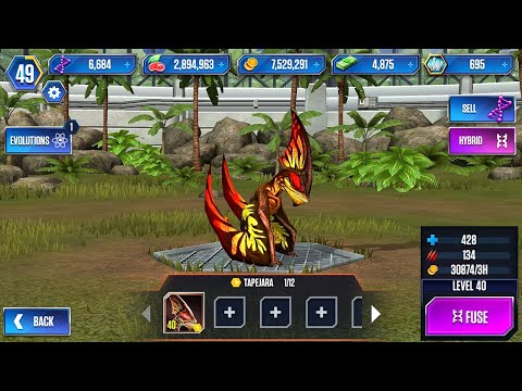 TAPEJARA MAX LEVEL 40 - Jurassic World The Game - (iOS, Android) Gameplay