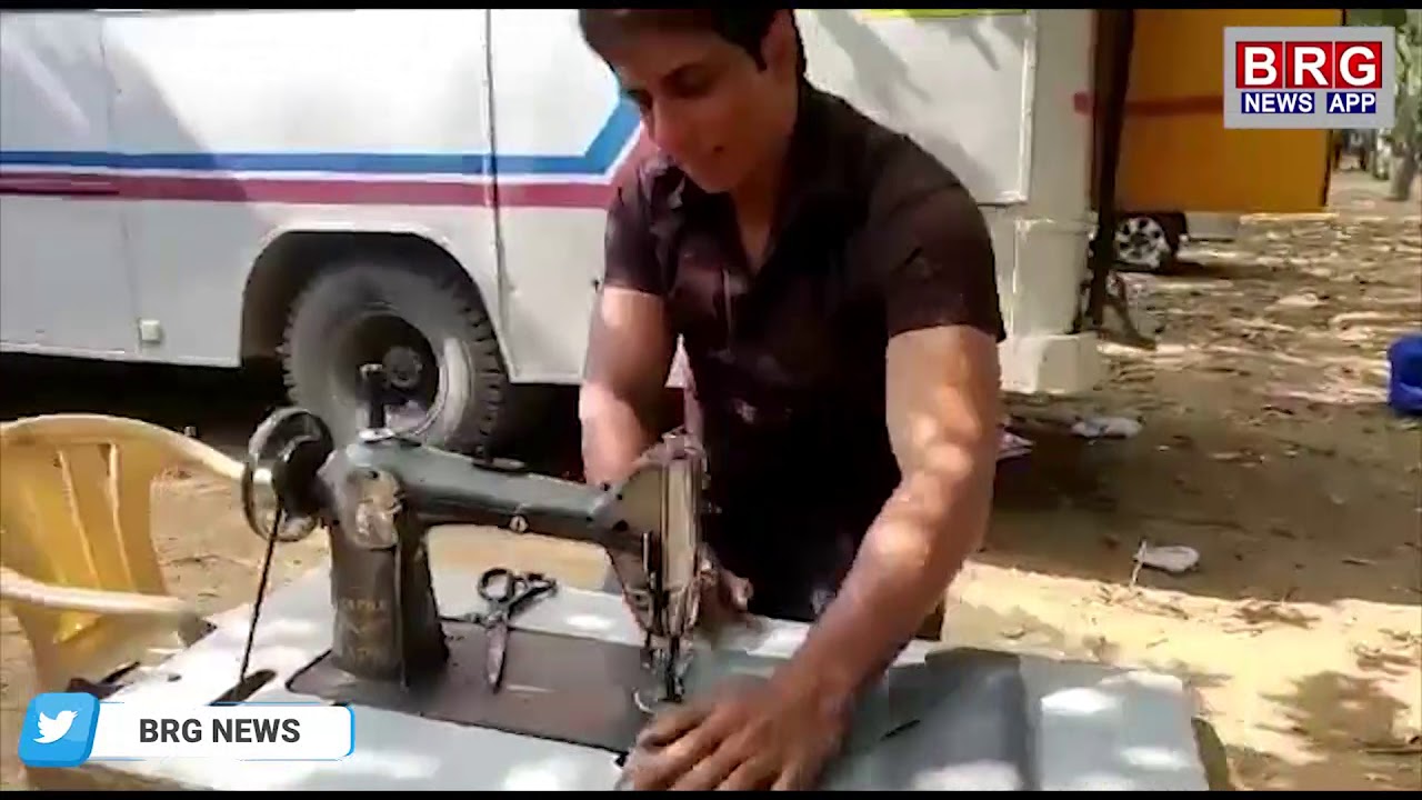 Sonu Sood opens tailor shop!! | Viral Video shows Sonu Soon tailoring pants on Twitter