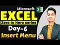 Day 6 Microsoft Excel Full Course Series Insert Menu Tab In Excel Hindi