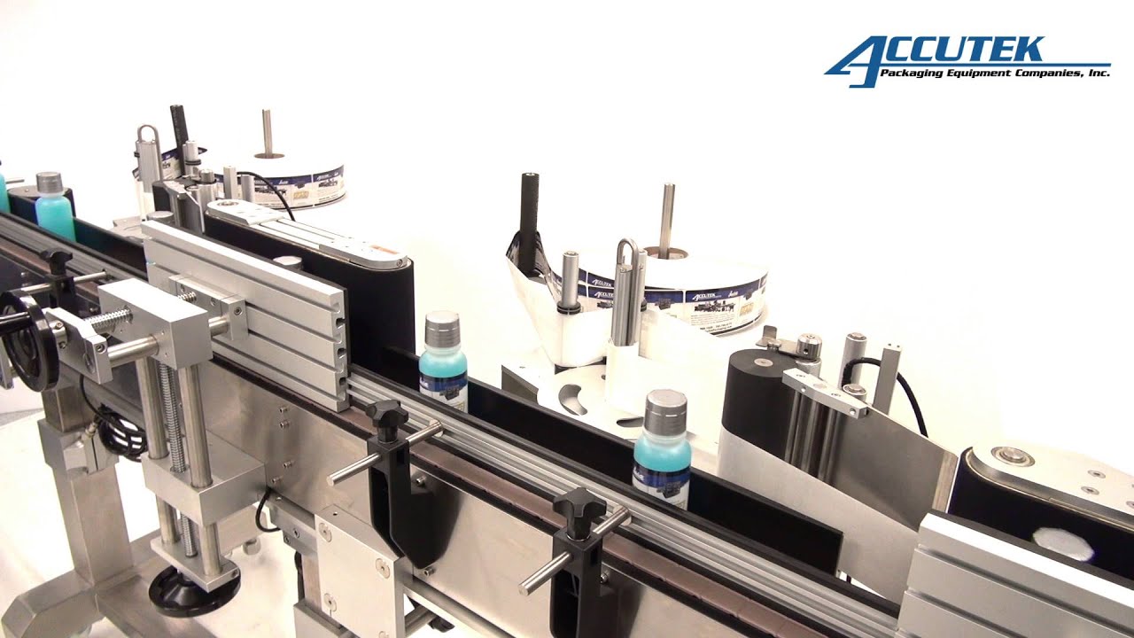 Automatic Dual Head Pressure Sensitive Labeling Systems - APS 206 - Accutek Packaging Equipment