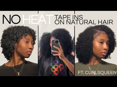 Install Curly Tape Ins With Me On My Natural Hair ft.