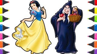 Pamuk Prenses Ve Yedi Cüceler Masalı Cadı Boyama Renkleri Öğreniyorum